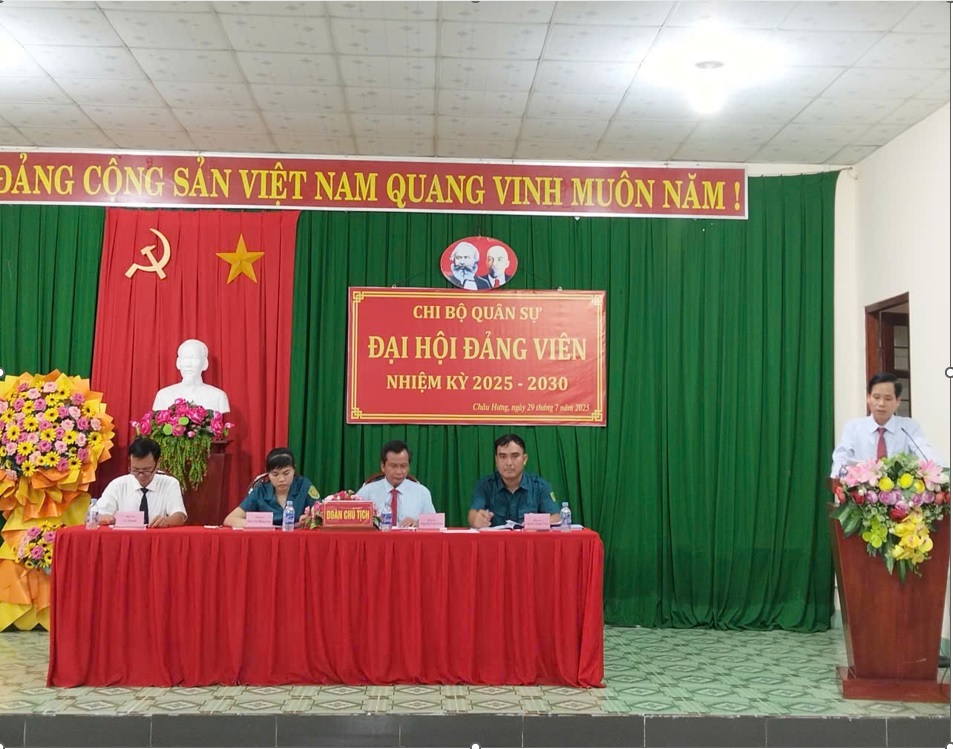 Đại hội Đảng viên Chi bộ Quân sự nhiệm kỳ 2025-2030